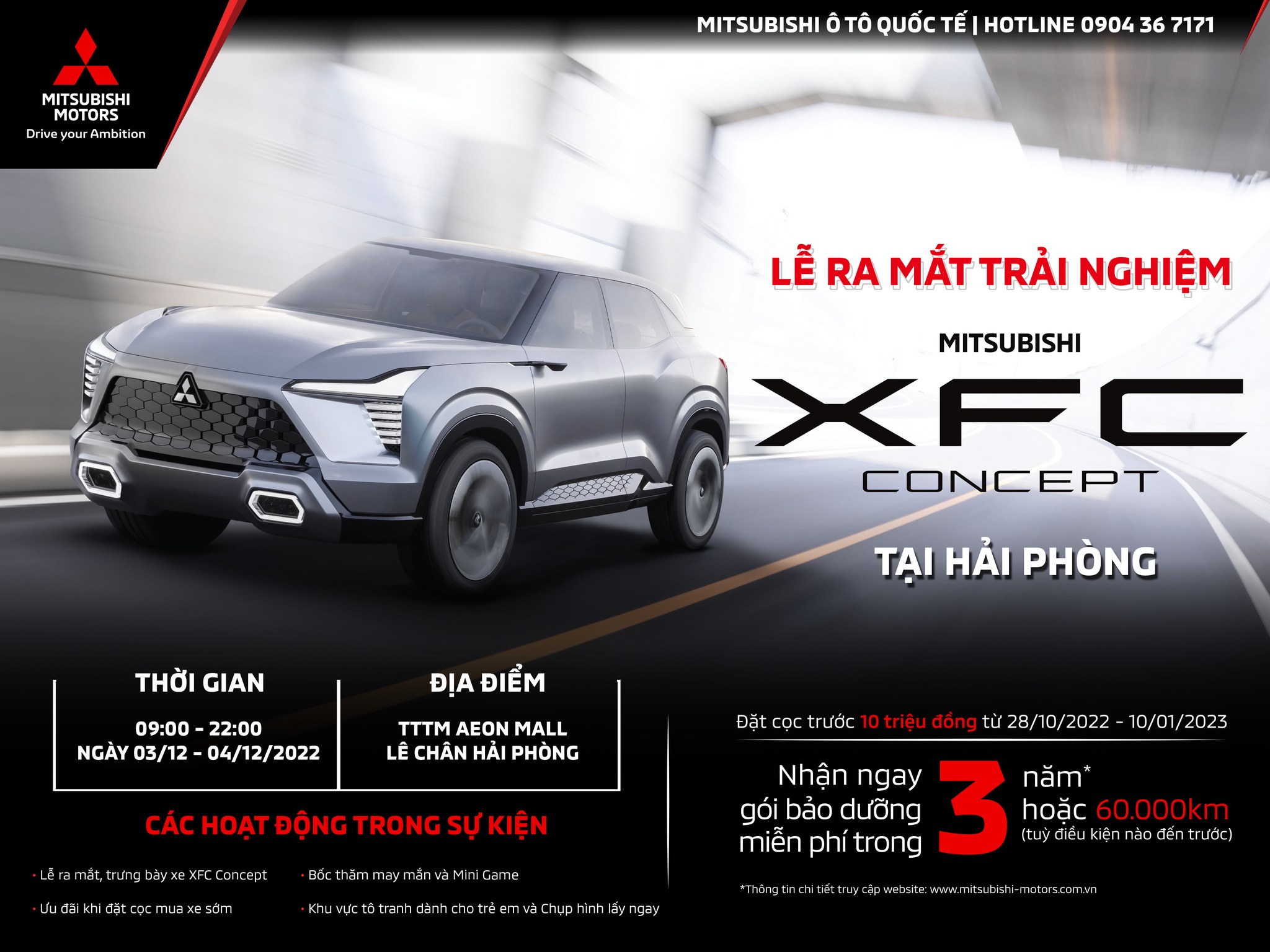 CHIÊM NGƯỠNG THỰC TẾ MITSUBISHI XFC CONCEPT NGAY TẠI HẢI PHÒNG