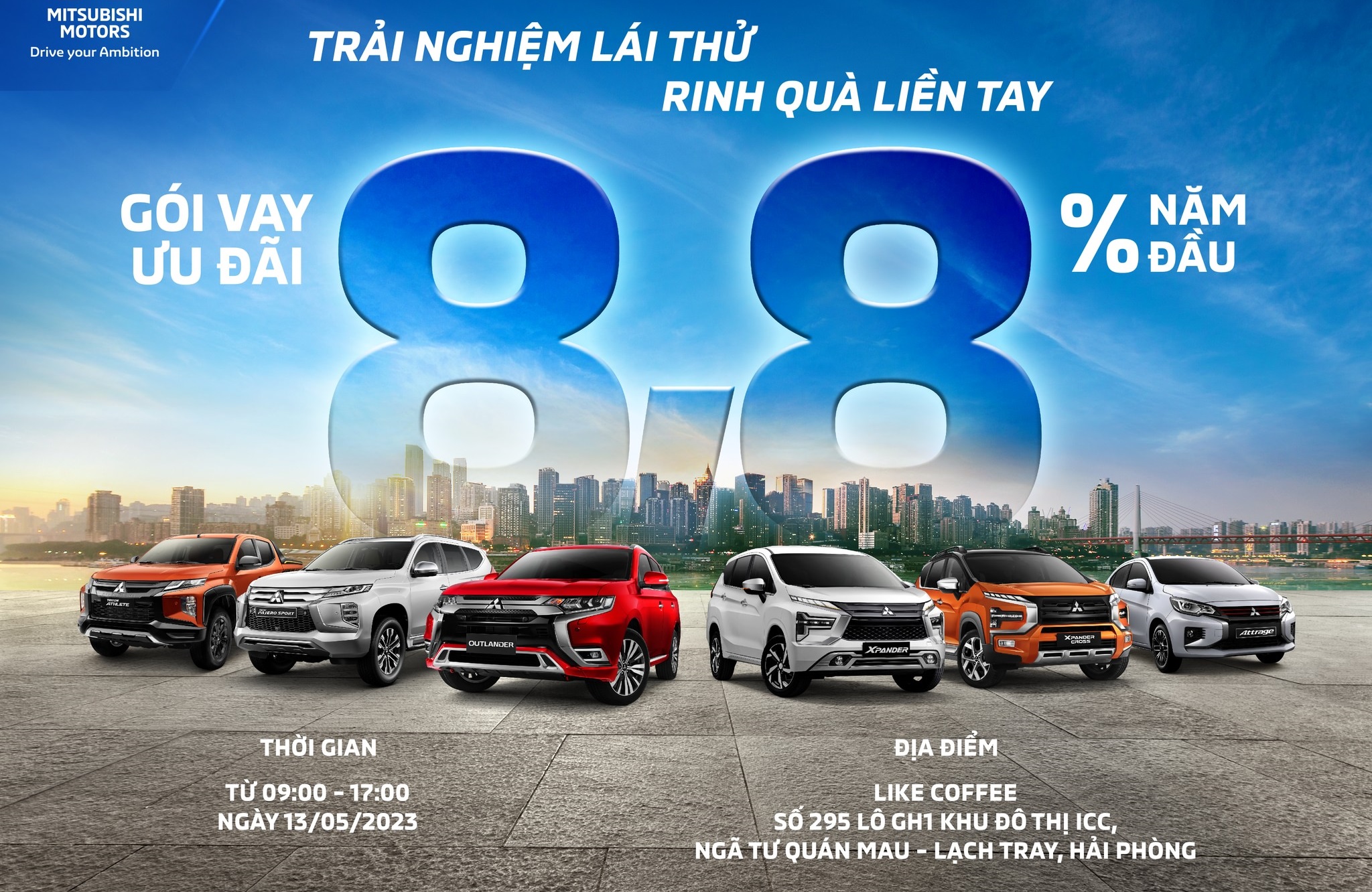 TRẢI NGHIỆM VÀ LÁI THỬ XE MITSUBISHI THÁNG 5 TẠI HẢI PHÒNG